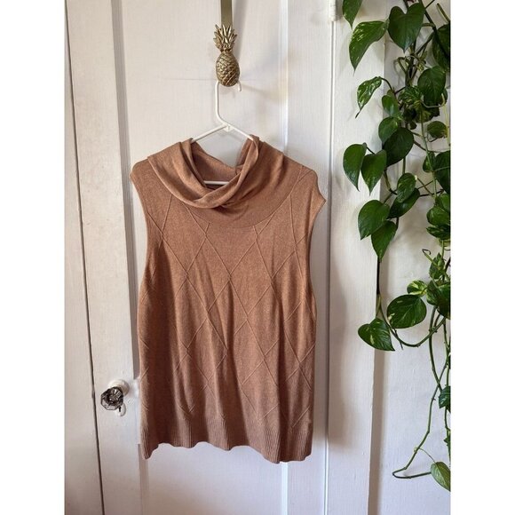 Jones, New York women’s size X – large brown sweater vest - Picture 1 of 7